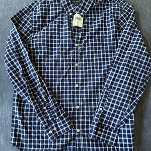 Lucky Brand Blue + White Casual Button Down Shirt - Size Large New w/tags